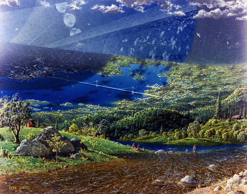 Illustration for article titled Stunning concept art reveals NASA's 1970s vision for humanity in space